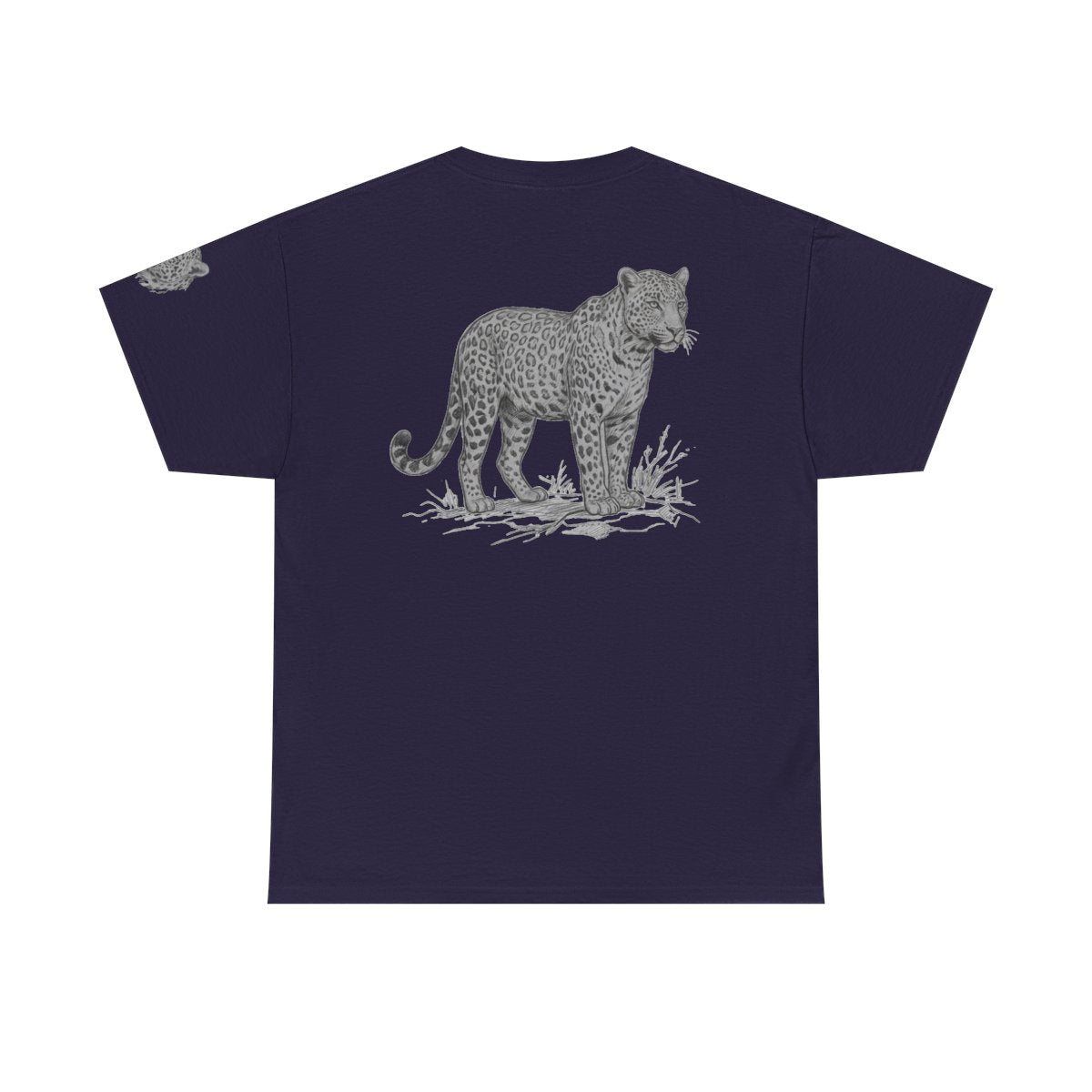 Color: Blackberry | Pencil Sketch Art Leopard Premium Graphic Tee