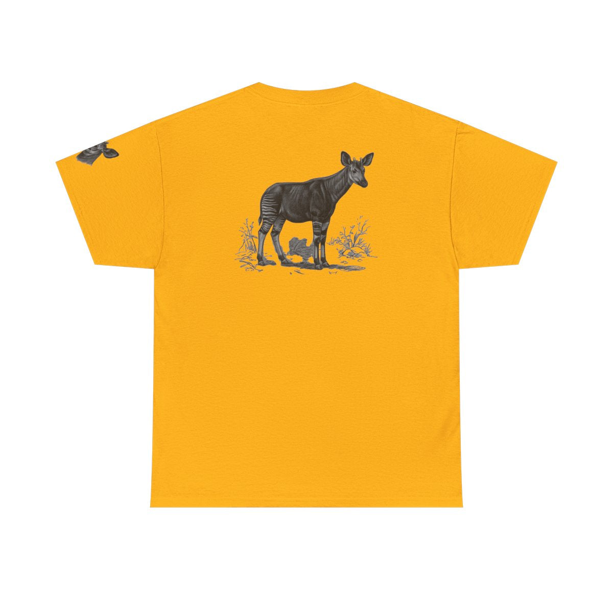 Color: Gold | Pencil Sketch Art Okapi Premium Graphic Tee