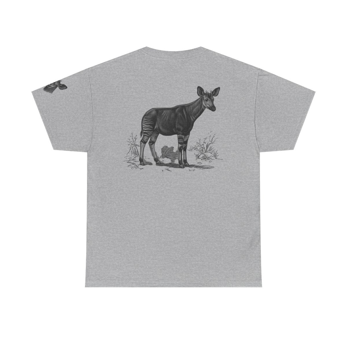 Color: Sport Grey | Pencil Sketch Art Okapi Premium Graphic Tee