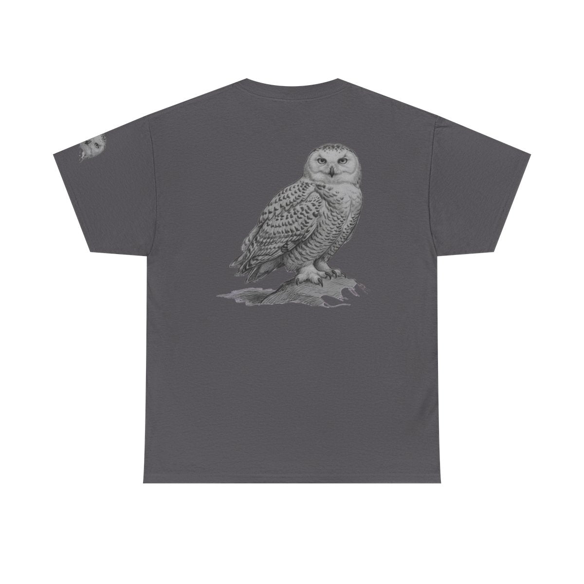 Color: Charcoal | Pencil Sketch Art Owl Premium Graphic Tee