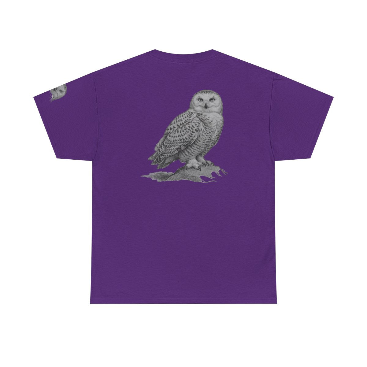 Color: Purple | Pencil Sketch Art Owl Premium Graphic Tee