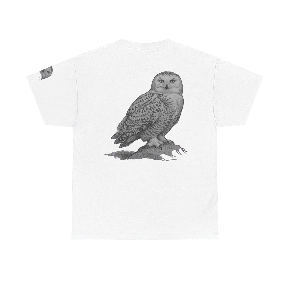 Color: White | Pencil Sketch Art Owl Premium Graphic Tee
