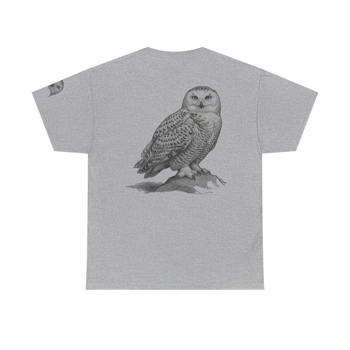 Color: Sport Grey | Pencil Sketch Art Owl Premium Graphic Tee