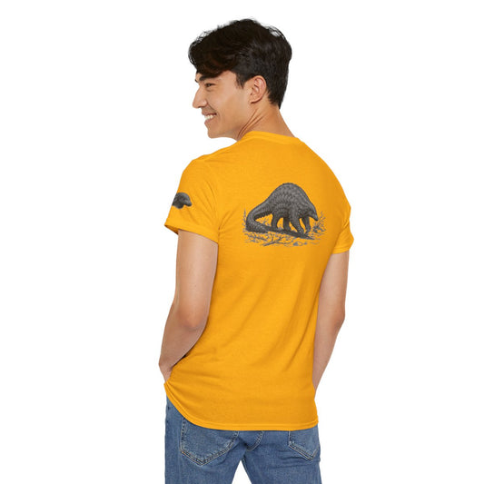 Color: Gold | Pencil Sketch Art Pangolin Premium Graphic Tee