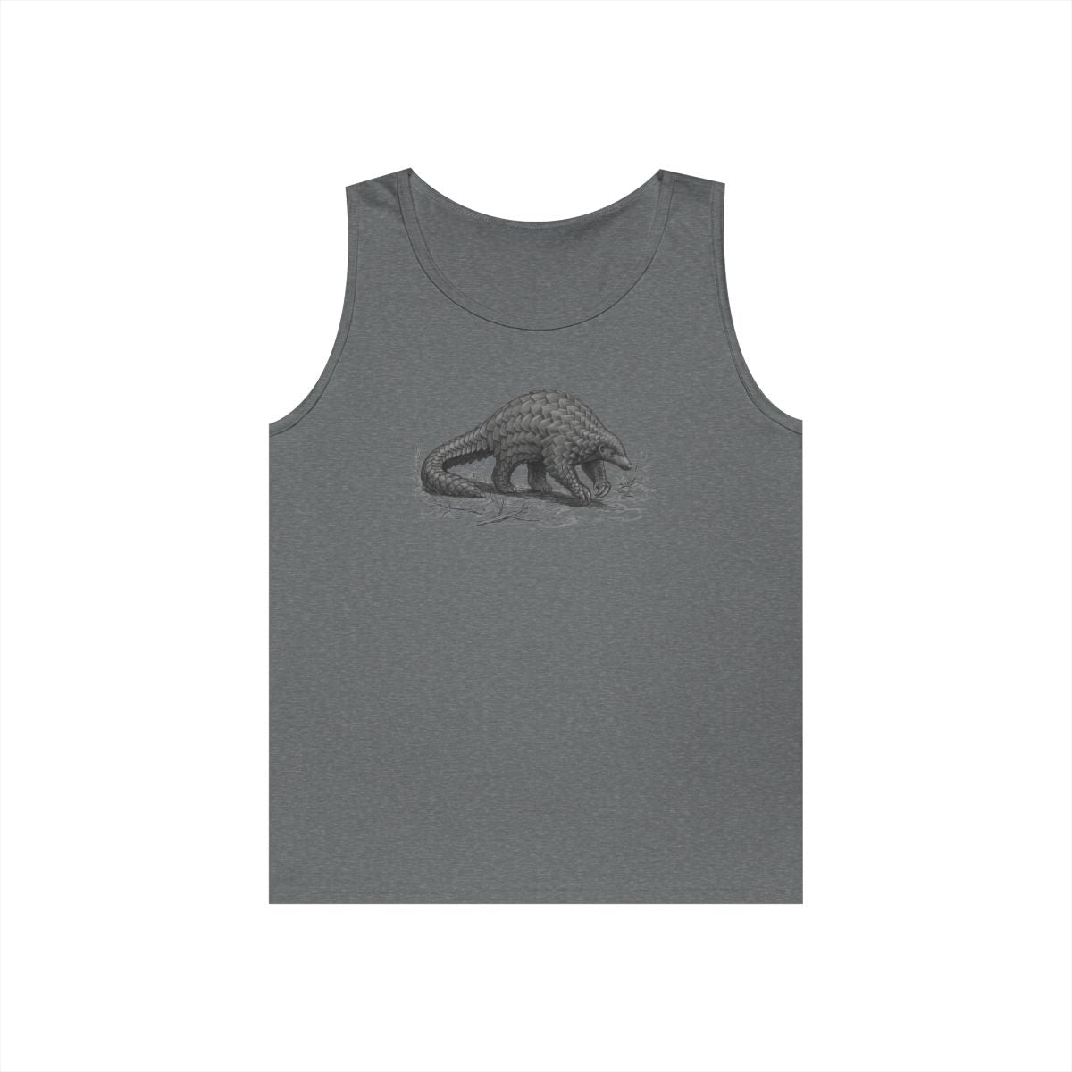 Color: Graphite Heather | Pencil Sketch Art Pangolin Tank Top