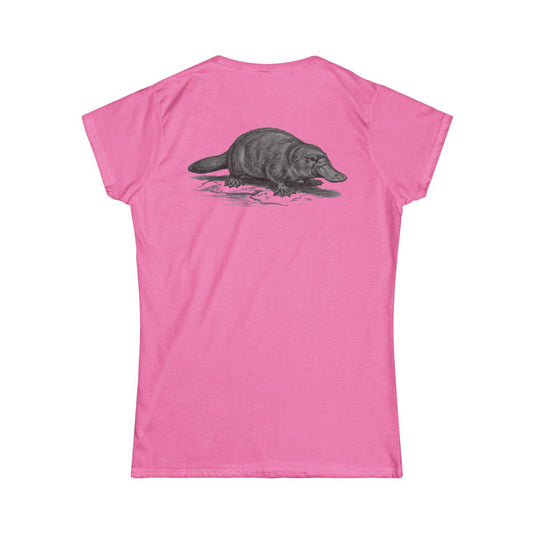 Color: Azalea | Pencil Sketch Art Platypus Women's Tee