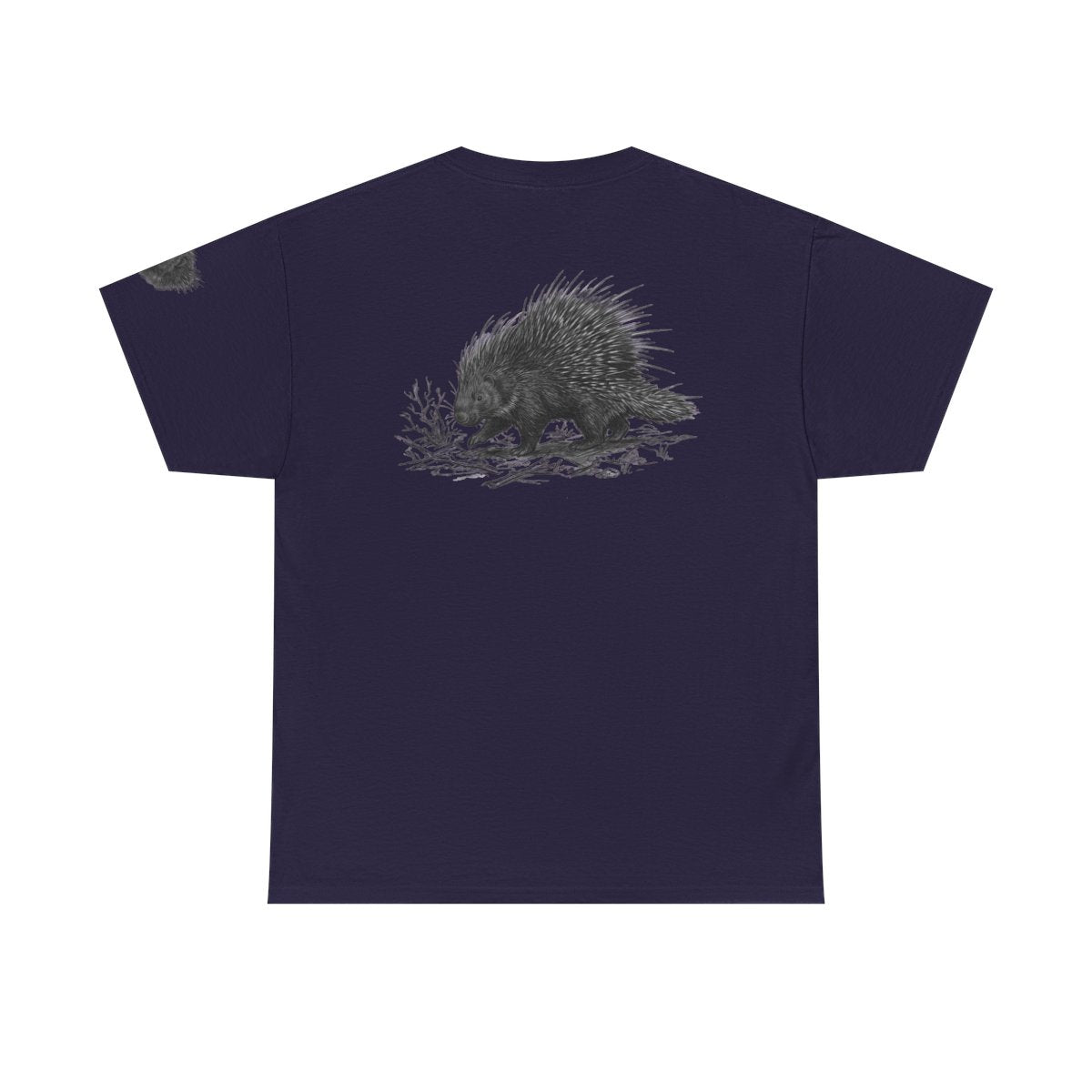 Color: Blackberry | Pencil Sketch Art Porcupine Premium Graphic Tee