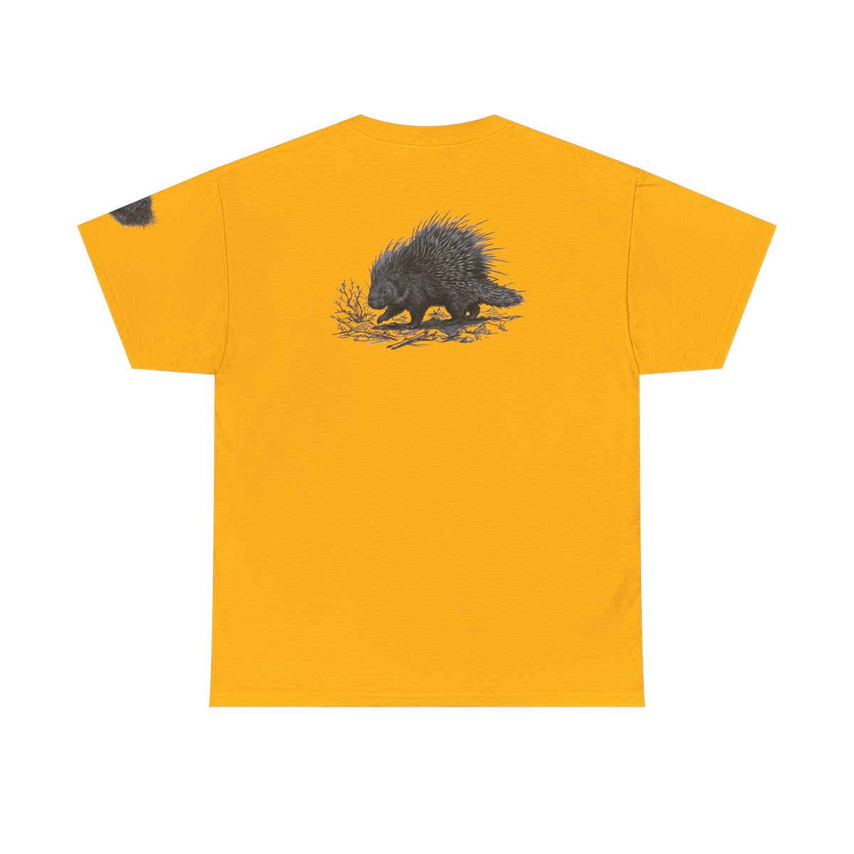 Color: Gold | Pencil Sketch Art Porcupine Premium Graphic Tee