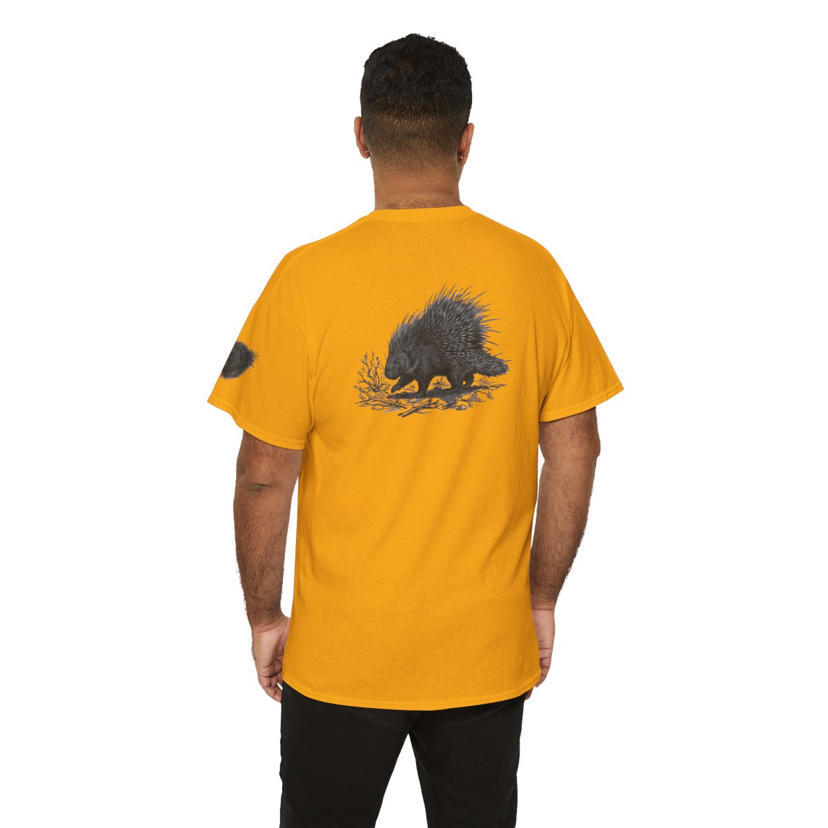 Color: Gold | Pencil Sketch Art Porcupine Premium Graphic Tee