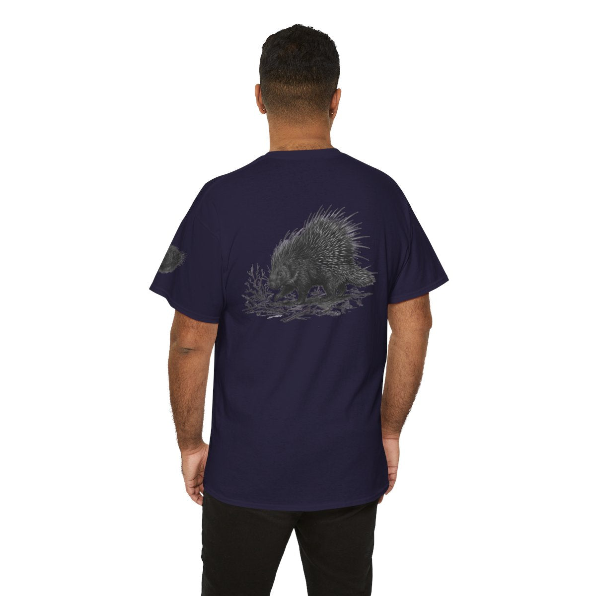 Color: Blackberry | Pencil Sketch Art Porcupine Premium Graphic Tee