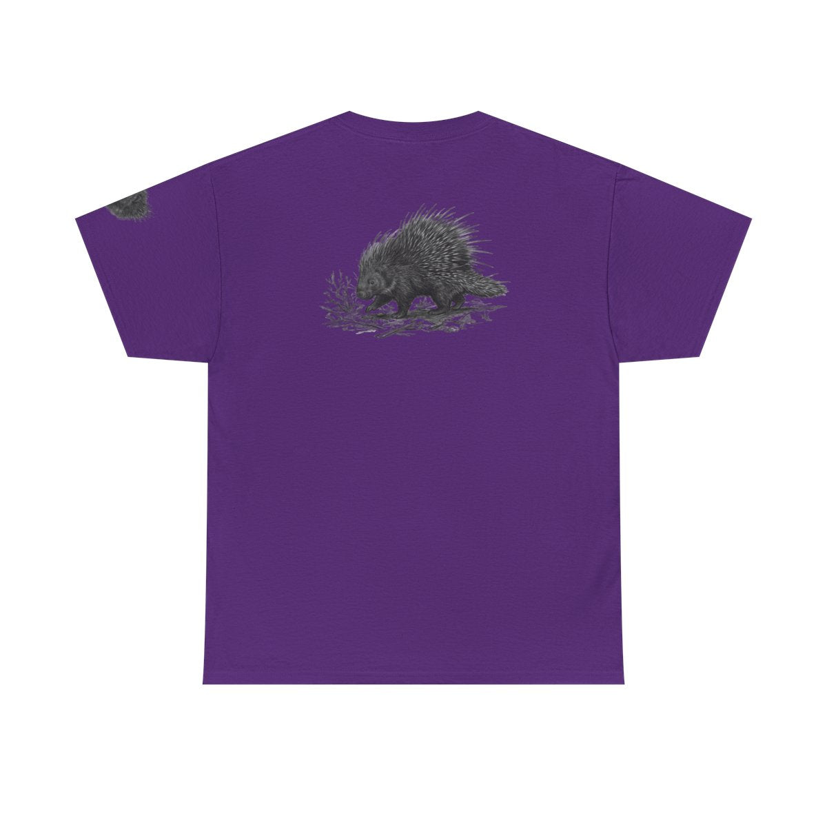 Color: Purple | Pencil Sketch Art Porcupine Premium Graphic Tee