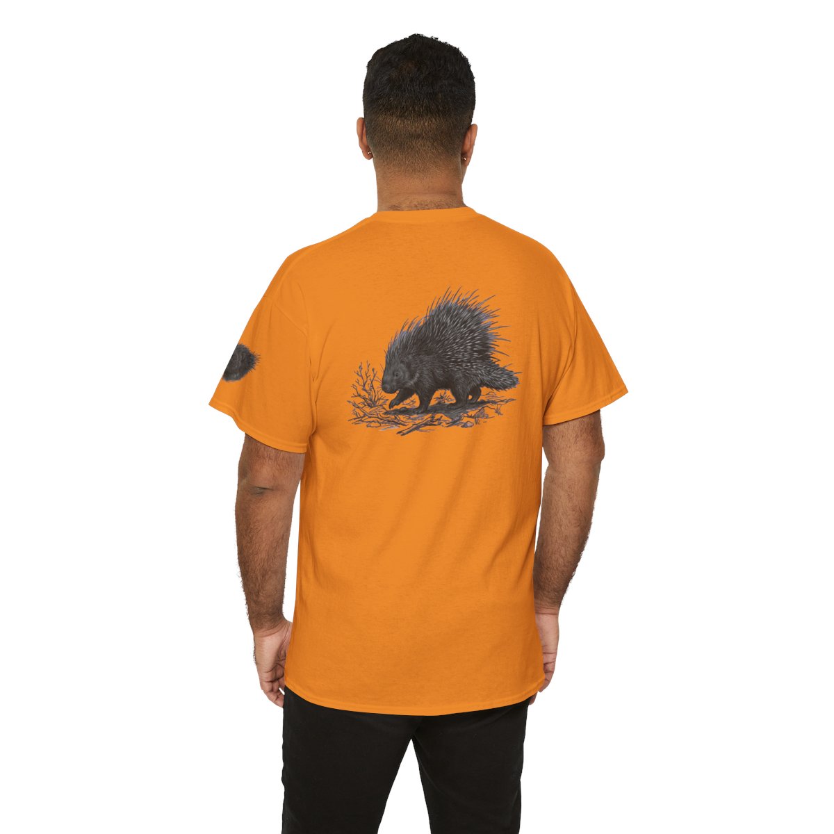 Color: Tennessee Orange | Pencil Sketch Art Porcupine Premium Graphic Tee