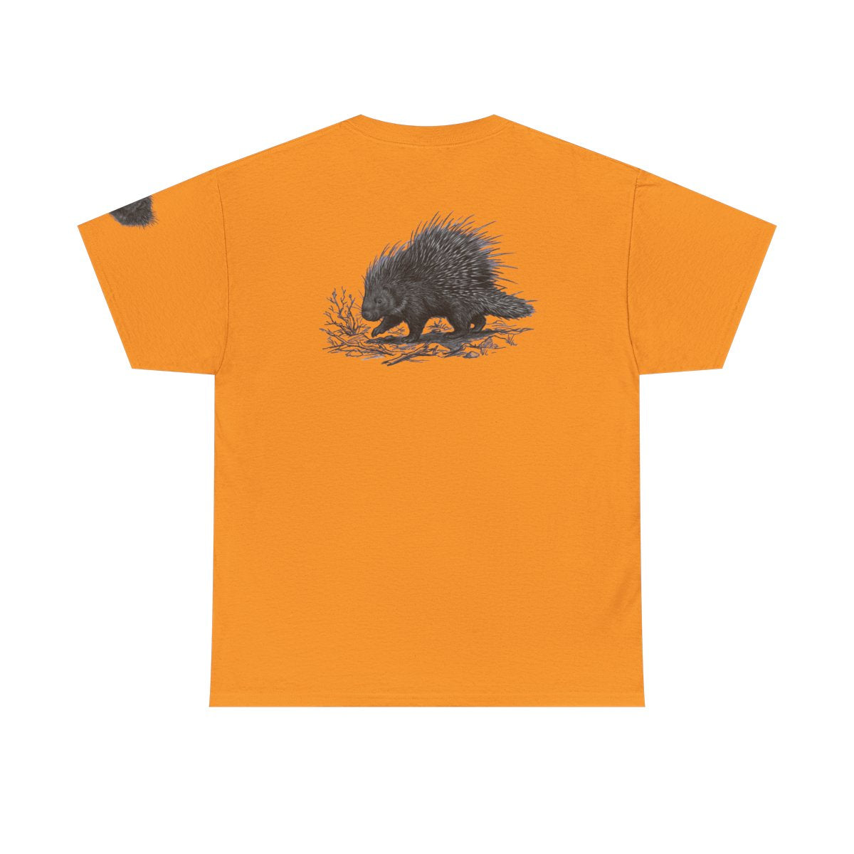 Color: Tennessee Orange | Pencil Sketch Art Porcupine Premium Graphic Tee