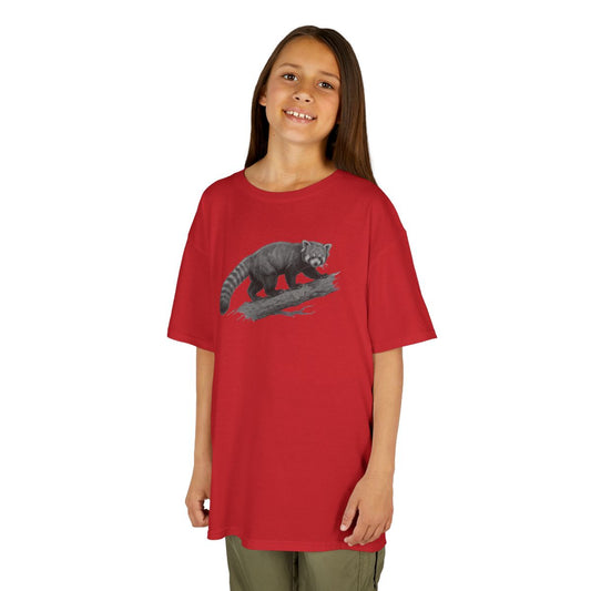 Color: Red | Pencil Sketch Art Red Panda Kids Tee
