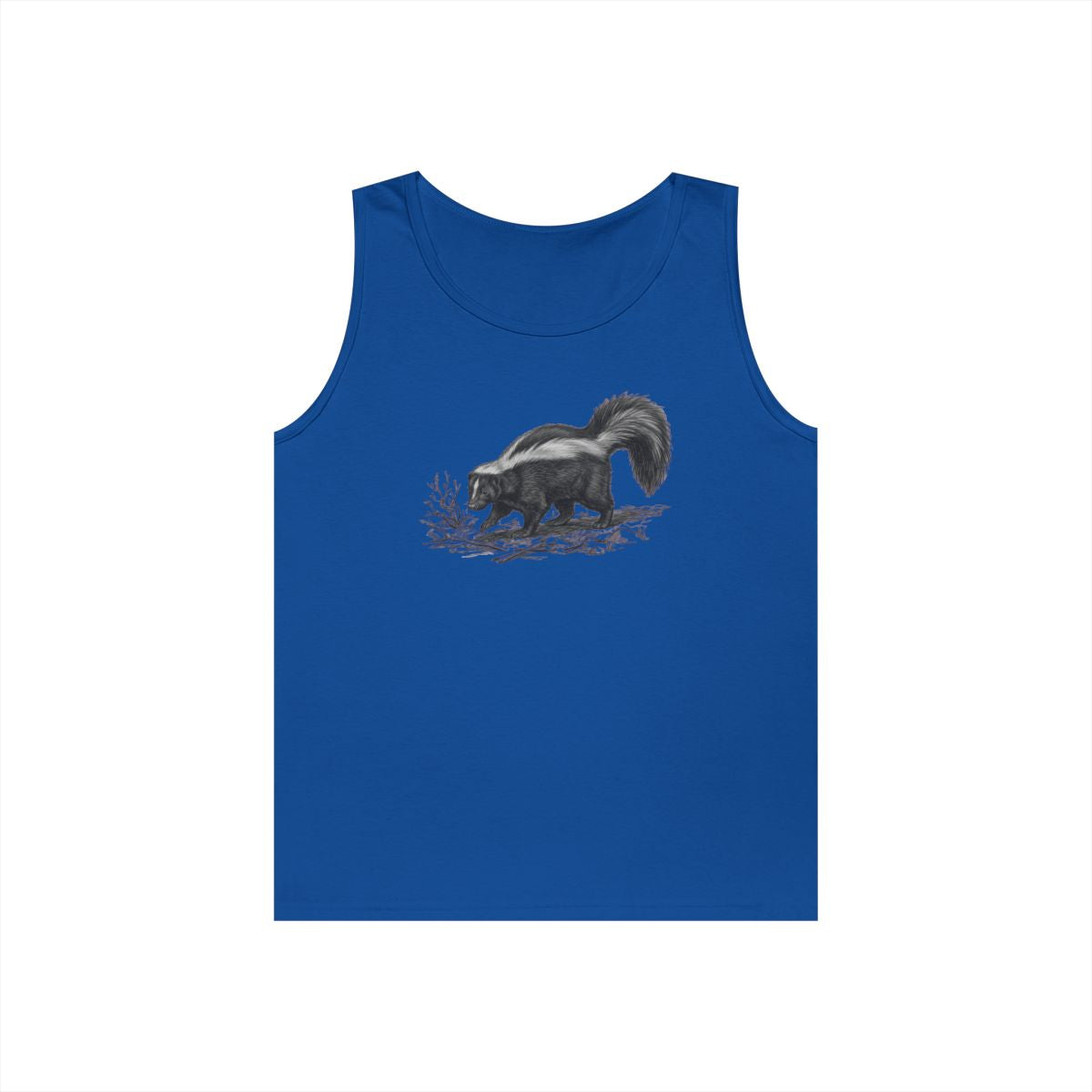 Color: Royal | Pencil Sketch Art Skunk Tank Top