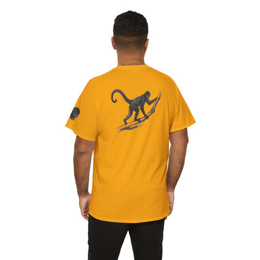 Color: Gold | Pencil Sketch Art Spider Monkey Premium Graphic Tee