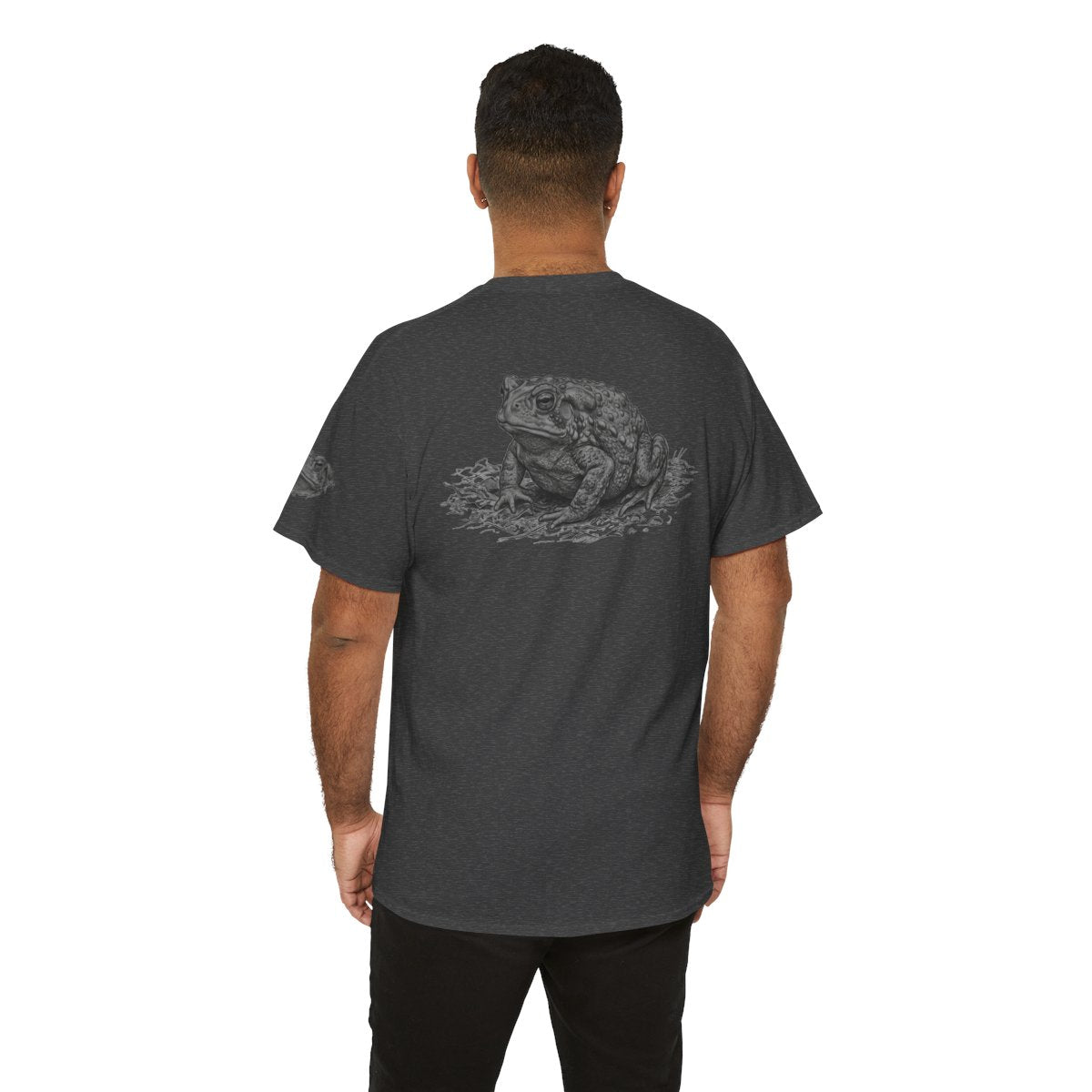 Color: Dark Heather | Pencil Sketch Art Toad Premium Graphic Tee