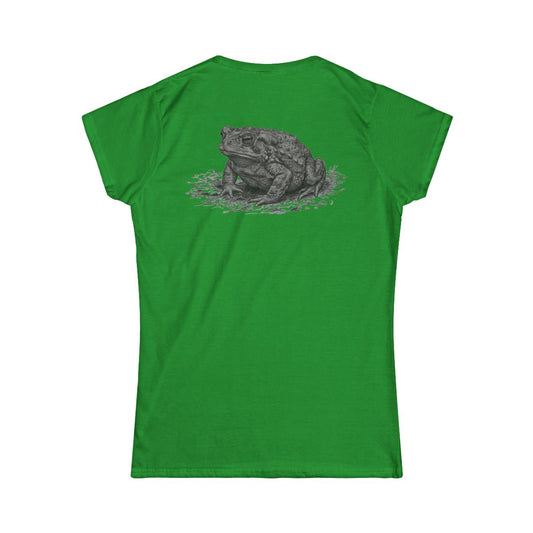 Color: Irish Green | Pencil Sketch Art Toad Women's Tee