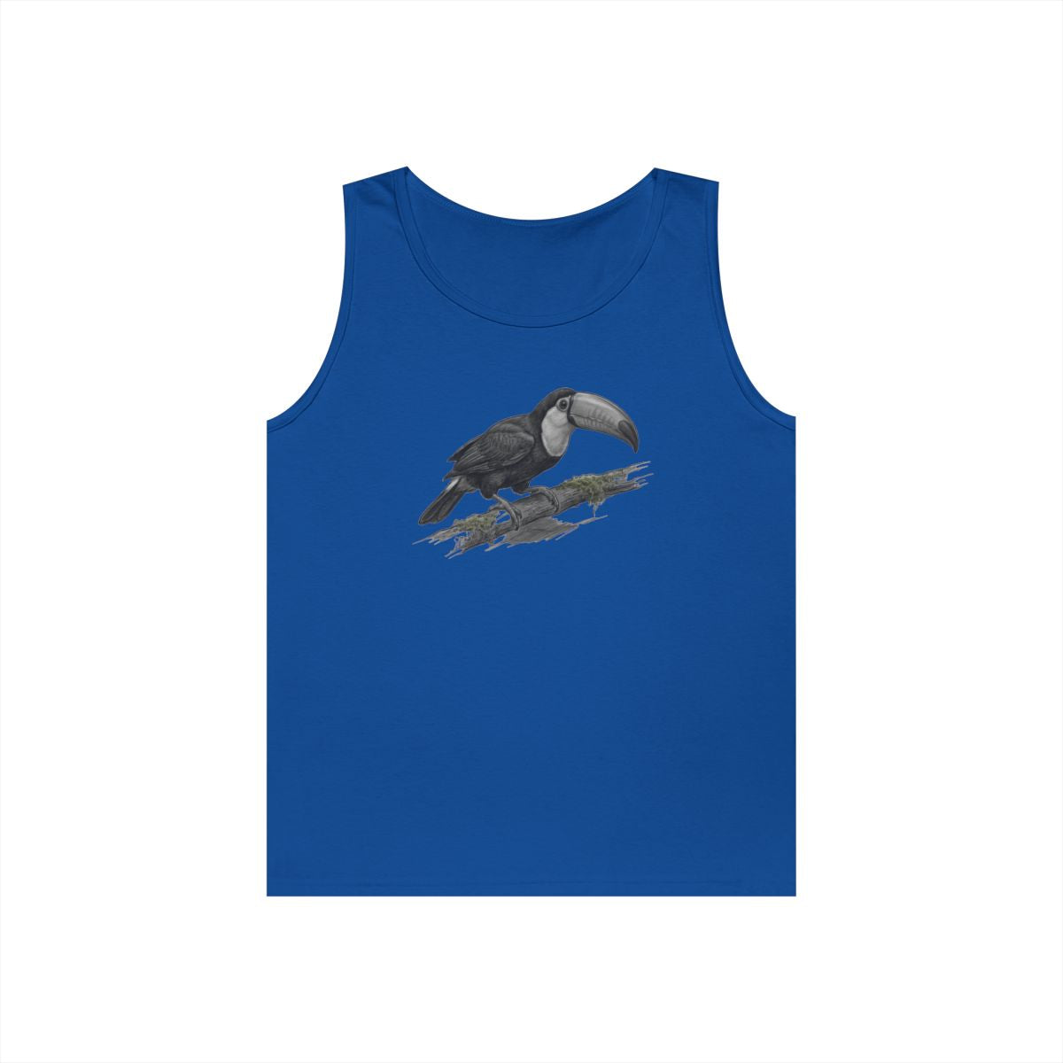 Color: Royal | Pencil Sketch Art Toucan Tank Top