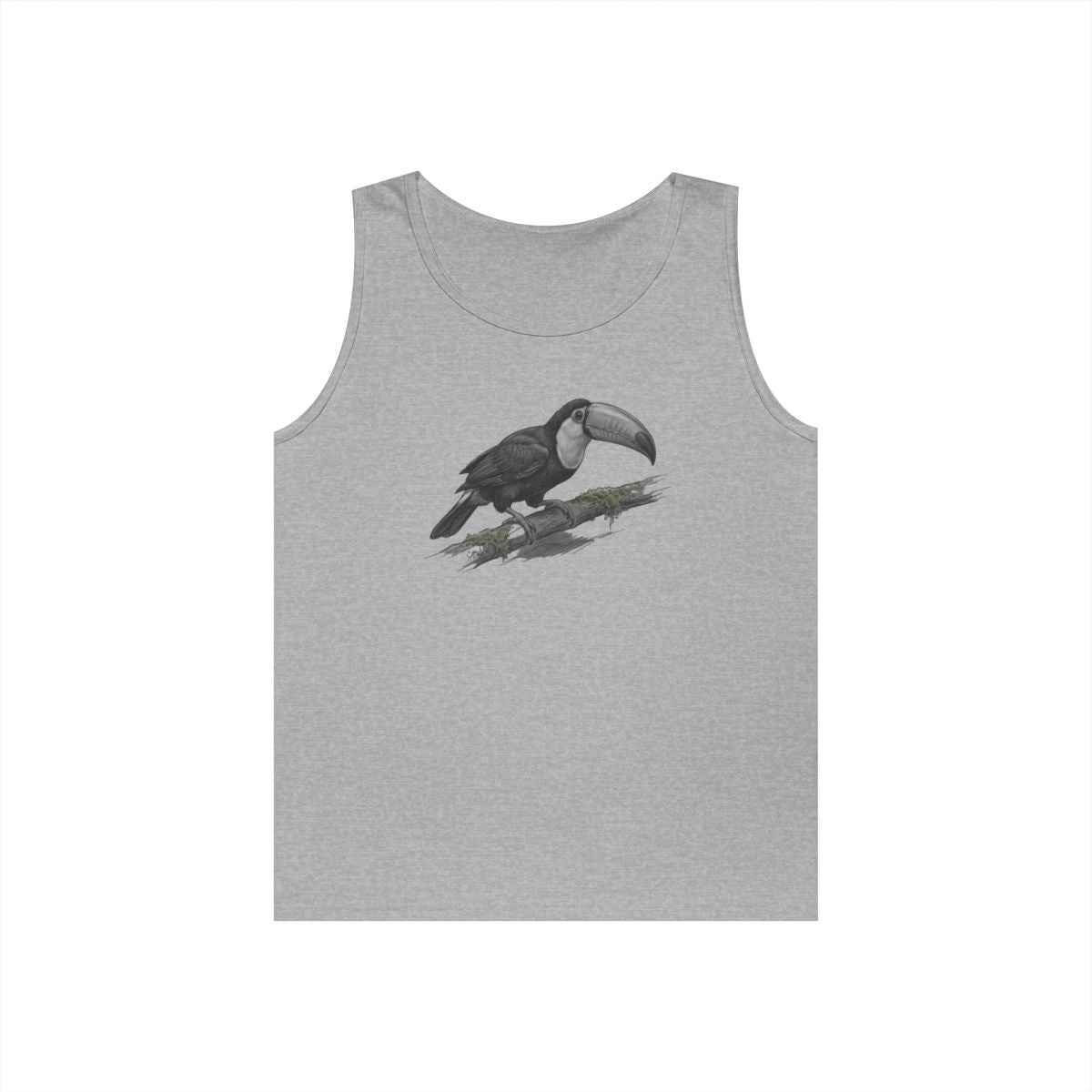 Color: Sport Grey | Pencil Sketch Art Toucan Tank Top