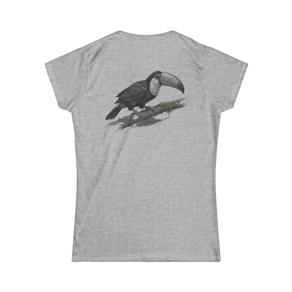 Color: Sport Grey | Pencil Sketch Art Toucan Women's Tee