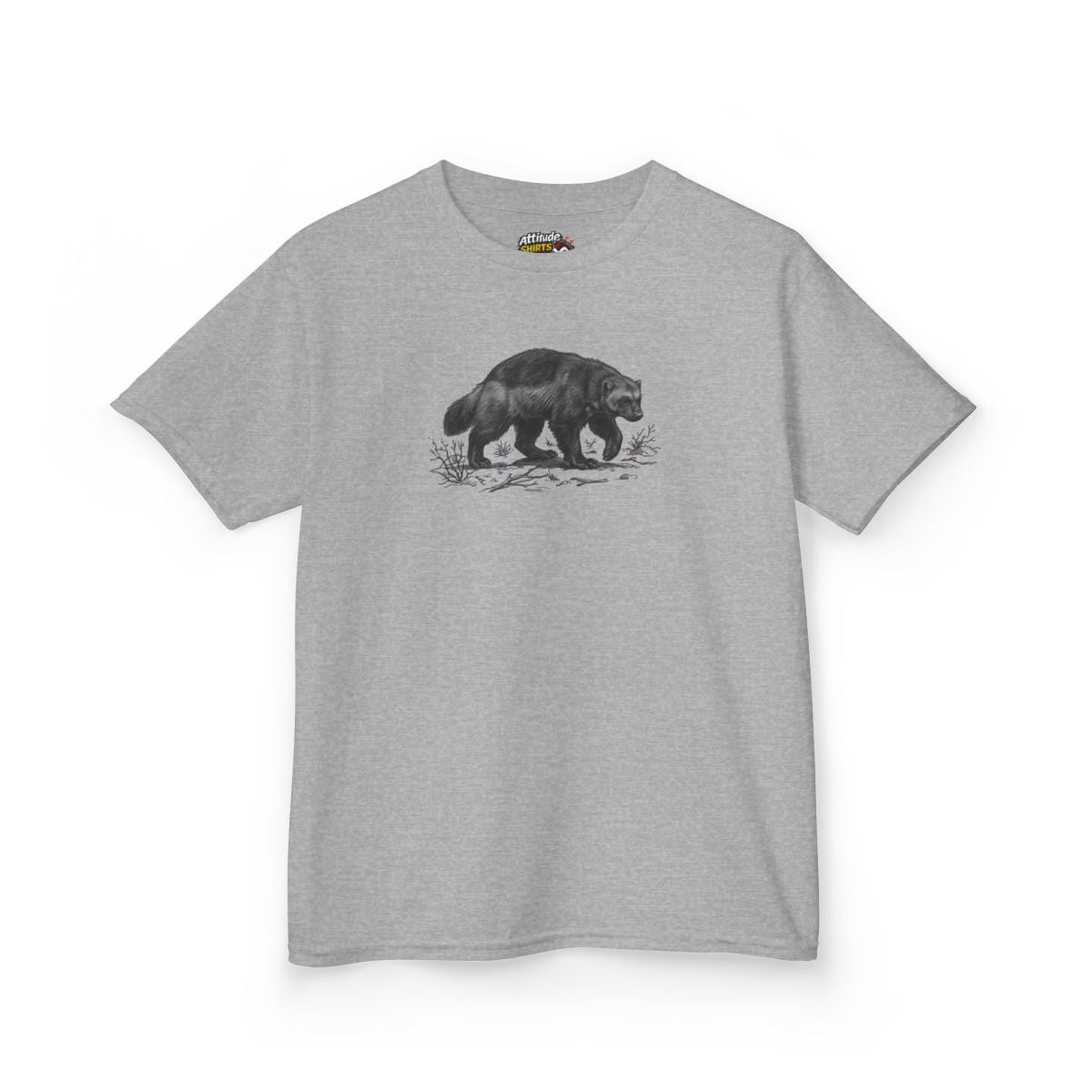 Color: Sport Grey | Pencil Sketch Art Wolverine Kids Tee