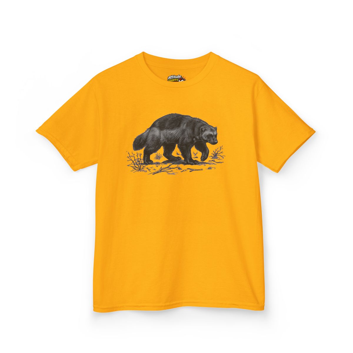 Color: Gold | Pencil Sketch Art Wolverine Kids Tee