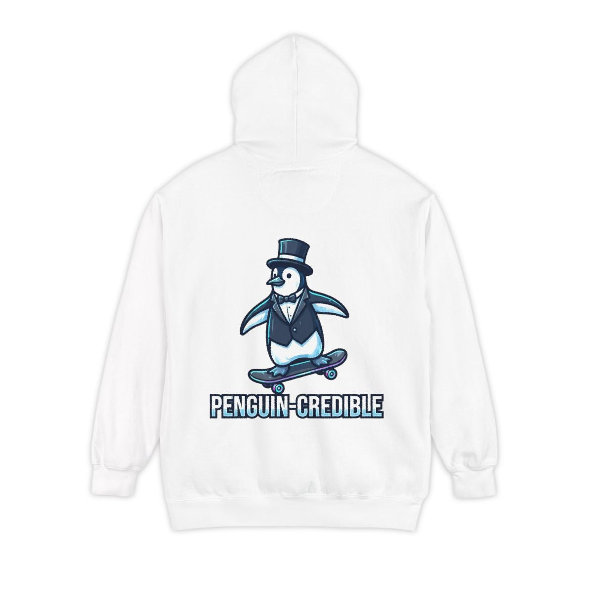 Color: White | Penguin Credible Garment-Dyed Hoodie