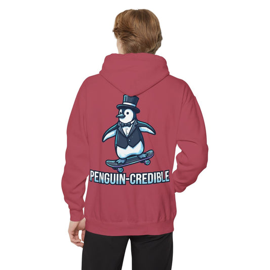 Color: Crimson | Penguin Credible Garment-Dyed Hoodie