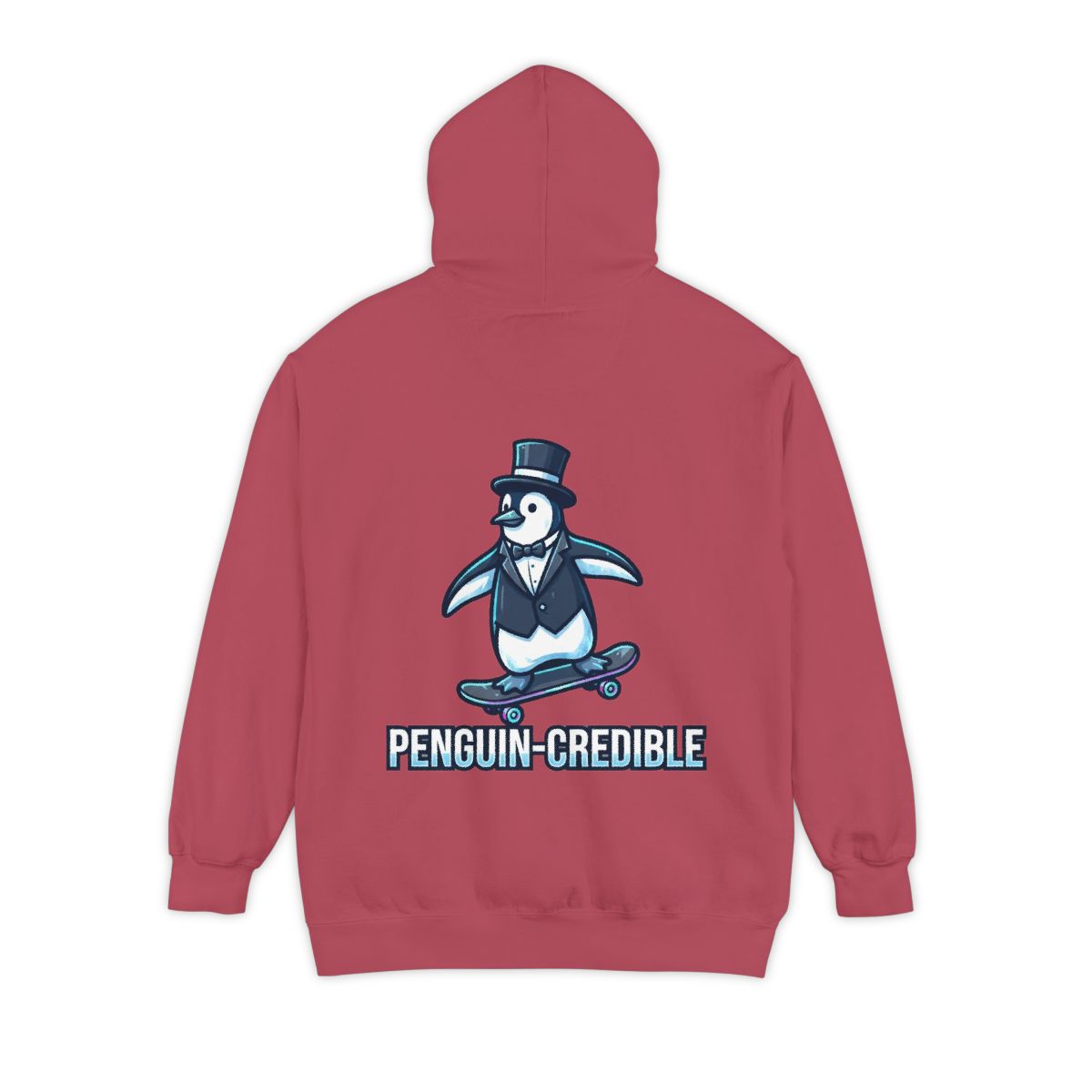Color: Crimson | Penguin Credible Garment-Dyed Hoodie