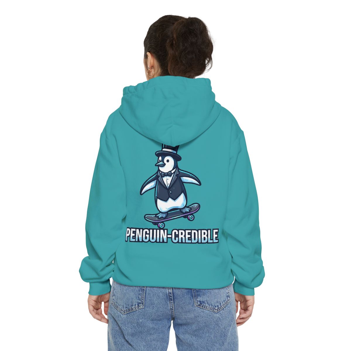Color: Seafoam | Penguin Credible Garment-Dyed Hoodie