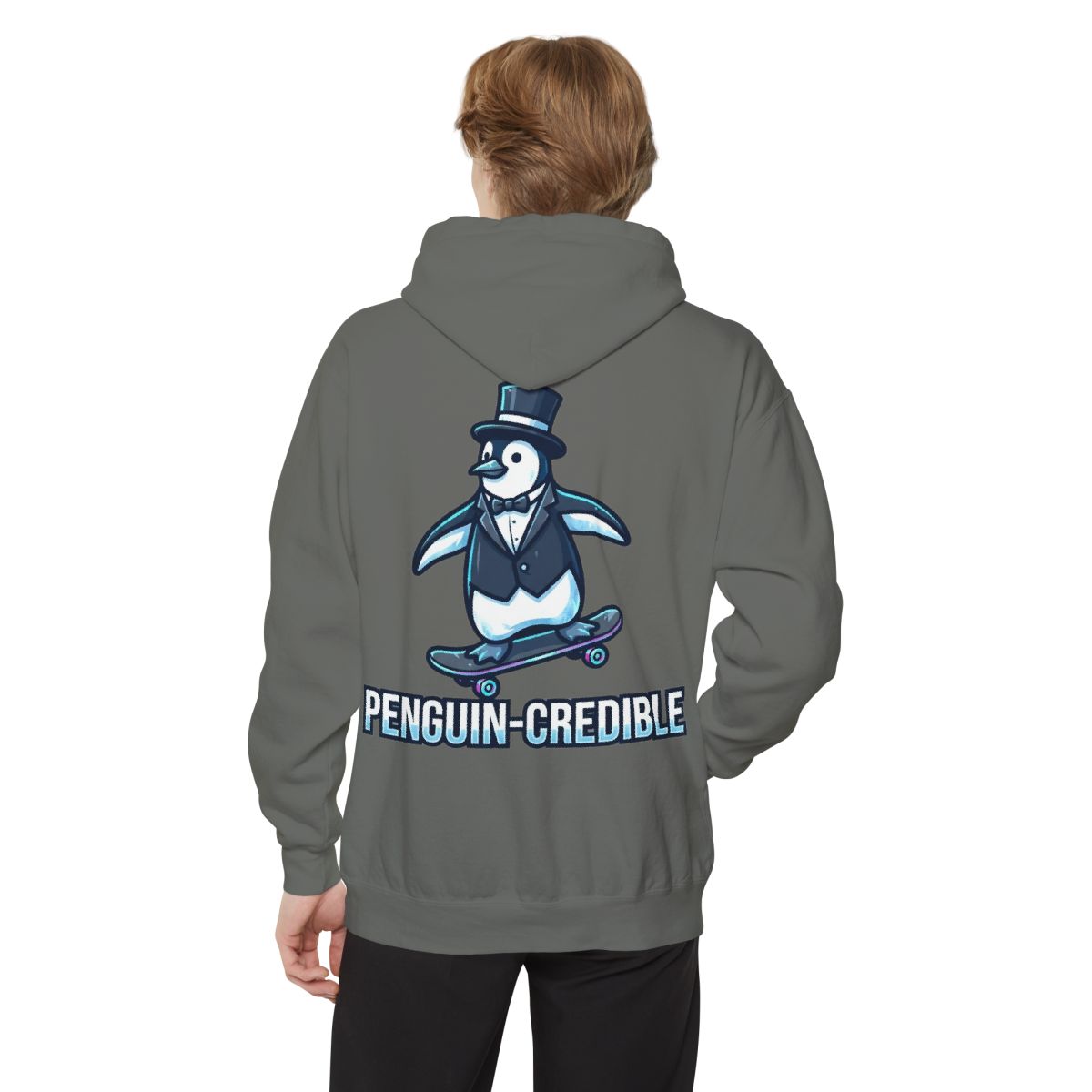 Color: Grey | Penguin Credible Garment-Dyed Hoodie
