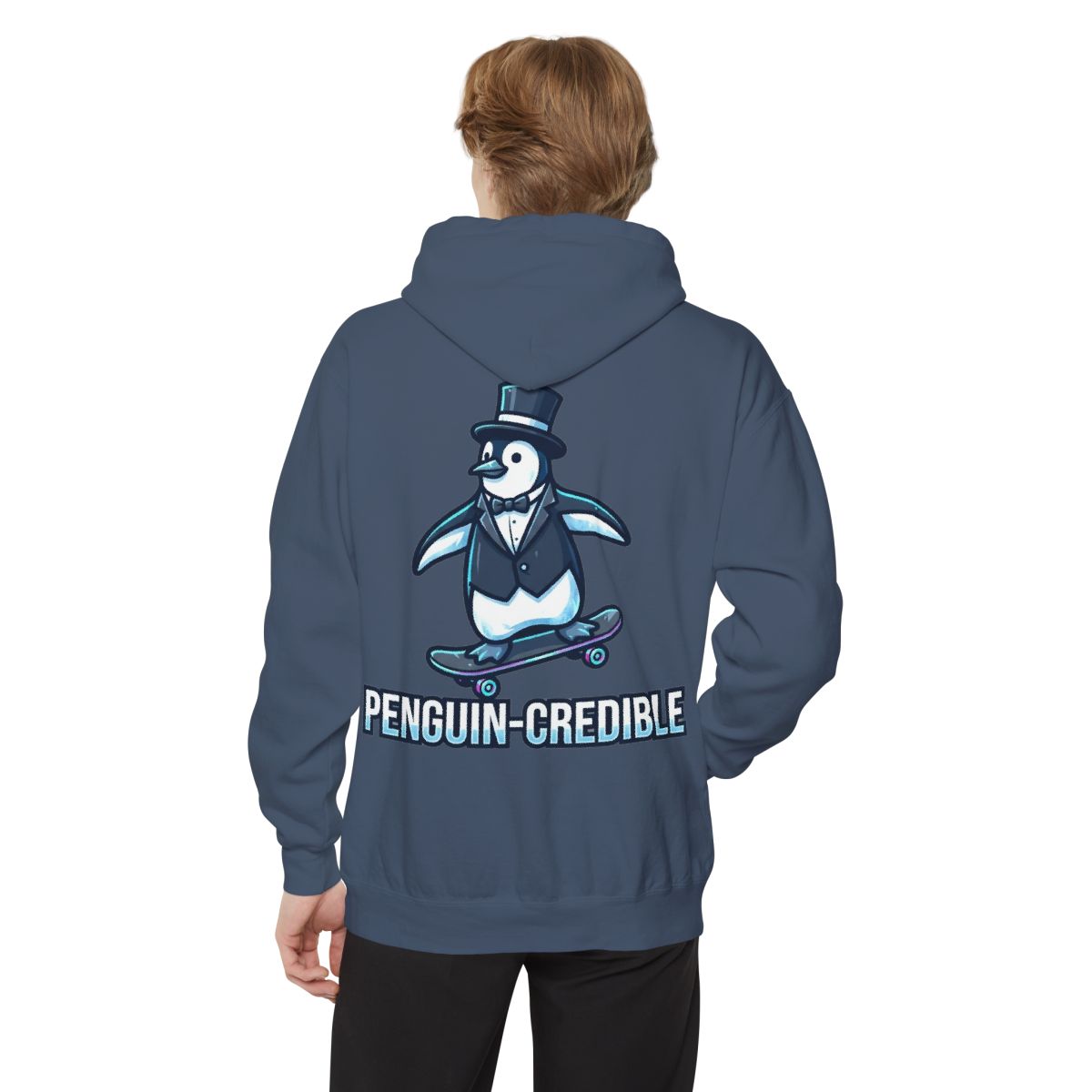 Color: Denim | Penguin Credible Garment-Dyed Hoodie