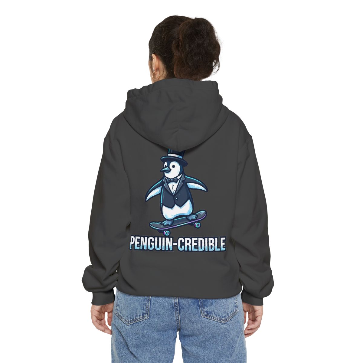 Color: Pepper | Penguin Credible Garment-Dyed Hoodie