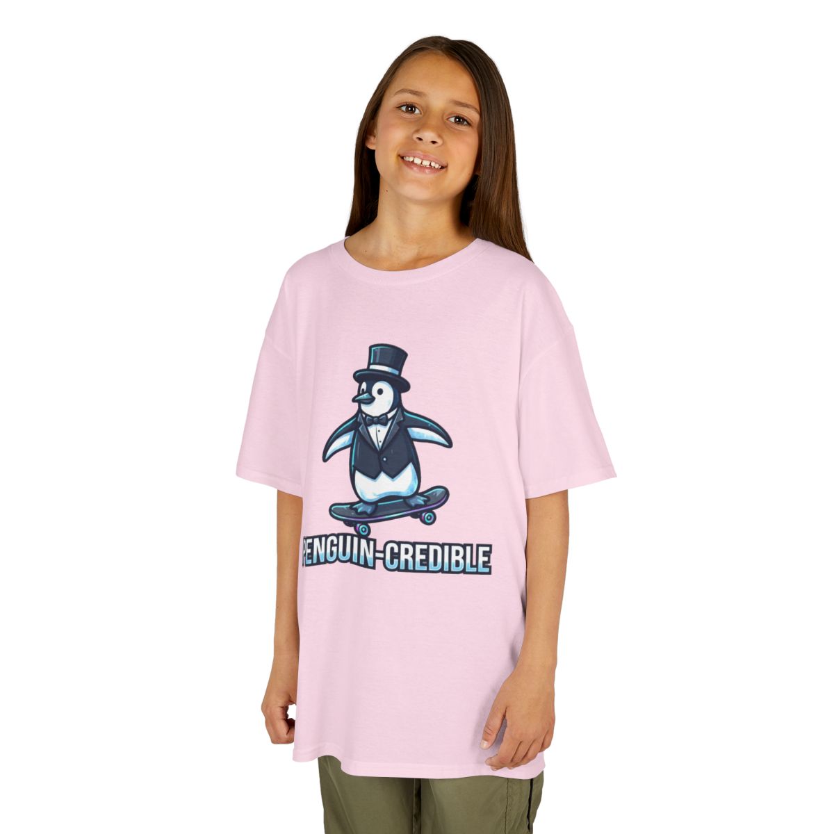 Color: Light Pink | Penguin Credible Kids Tee