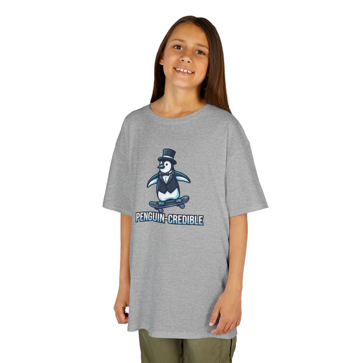 Color: Sport Grey | Penguin Credible Kids Tee