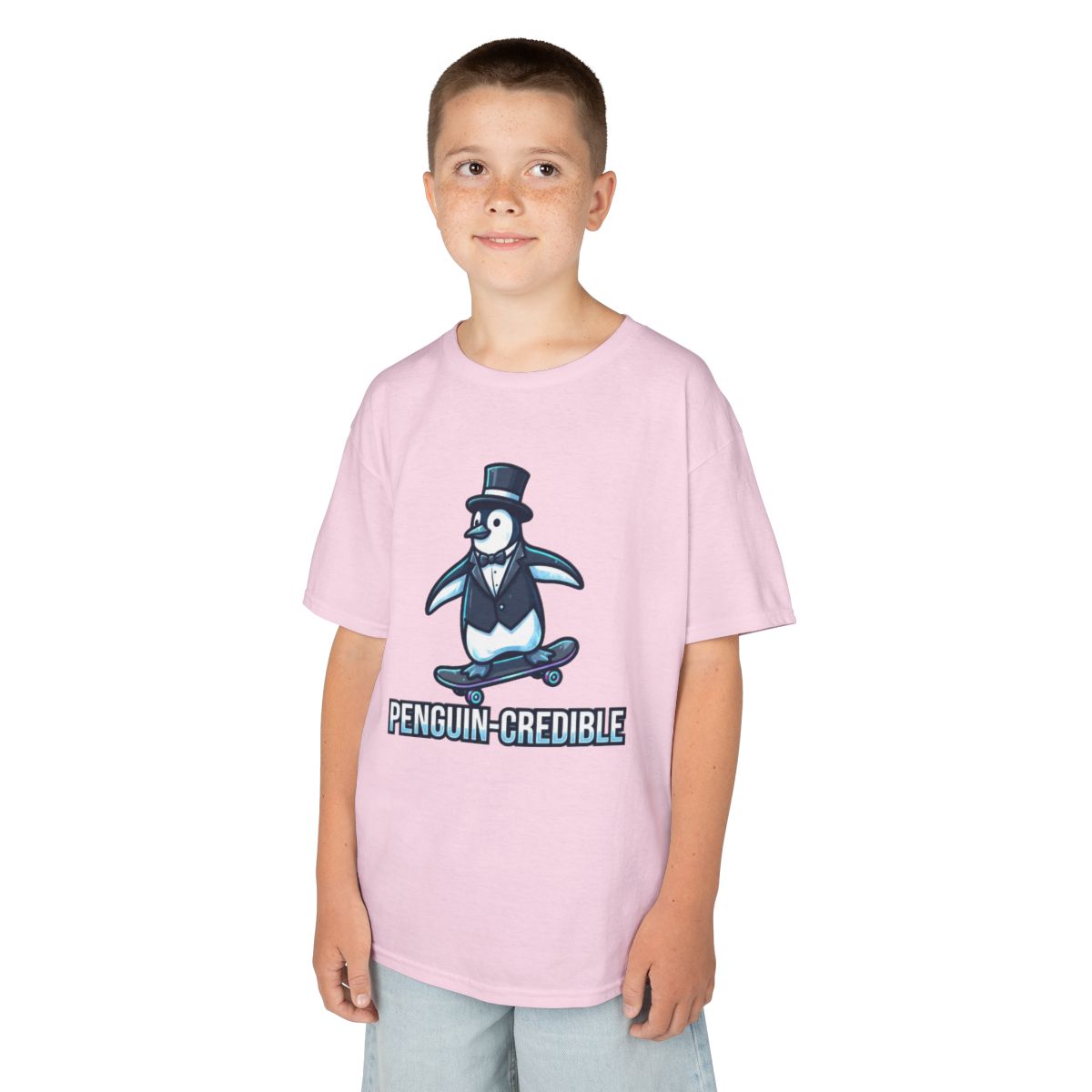 Color: Light Pink | Penguin Credible Kids Tee