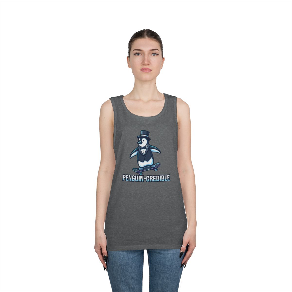 Color: Graphite Heather | Penguin Credible Tank Top