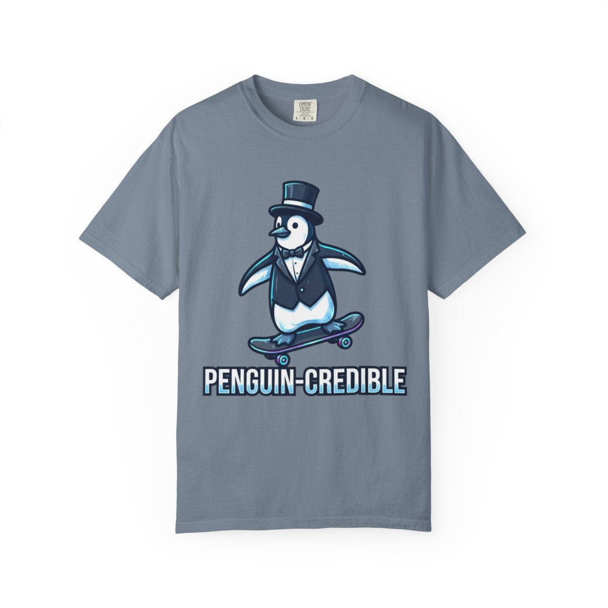 Color: Blue Jean | Penguin Credible Unisex Garment-Dyed Tee