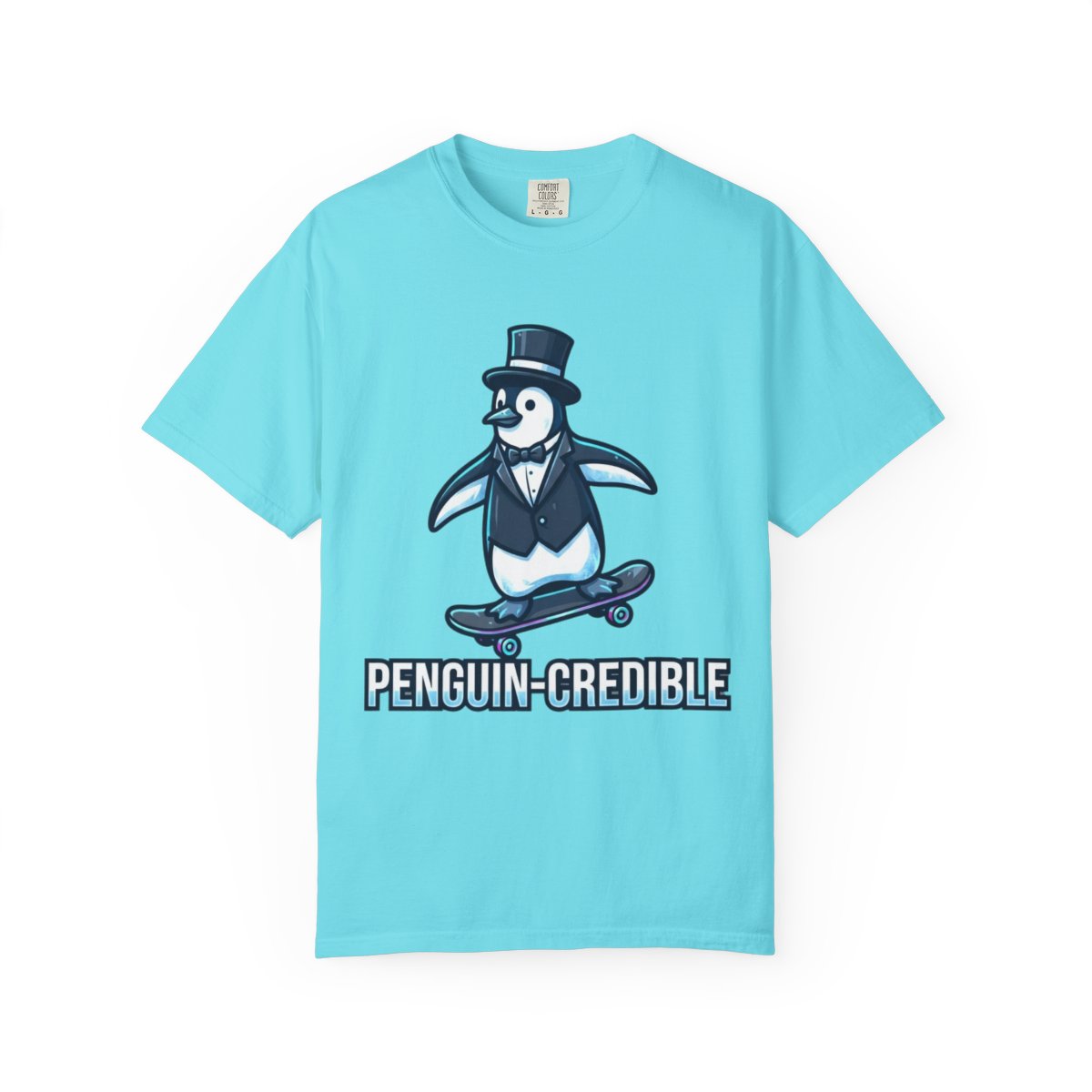 Color: Lagoon Blue | Penguin Credible Unisex Garment-Dyed Tee