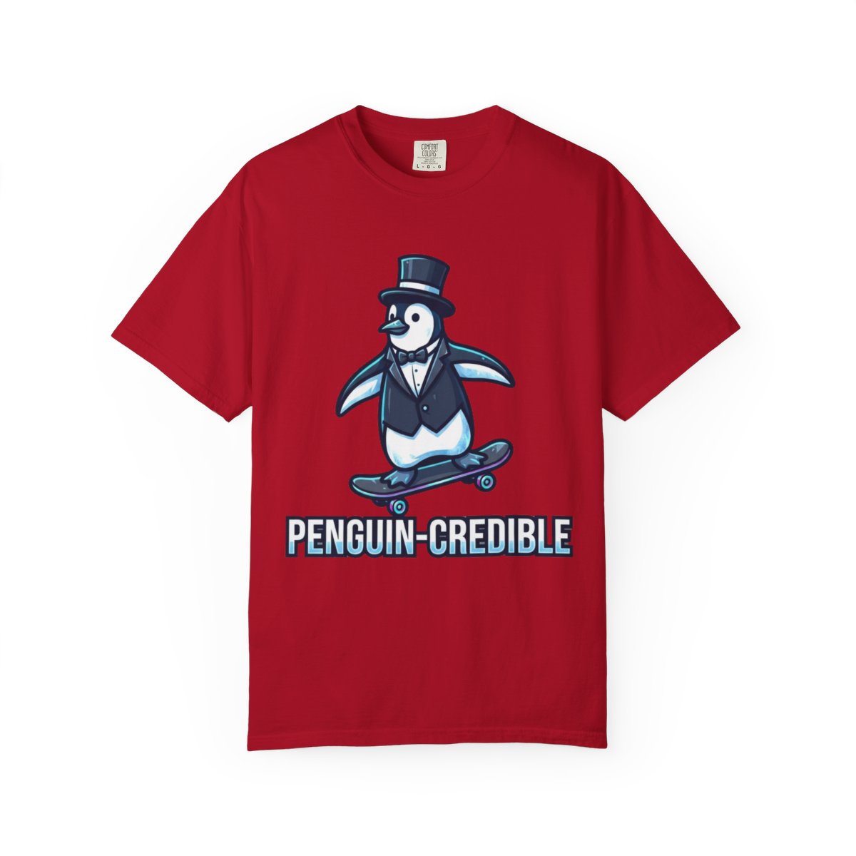 Color: Red | Penguin Credible Unisex Garment-Dyed Tee