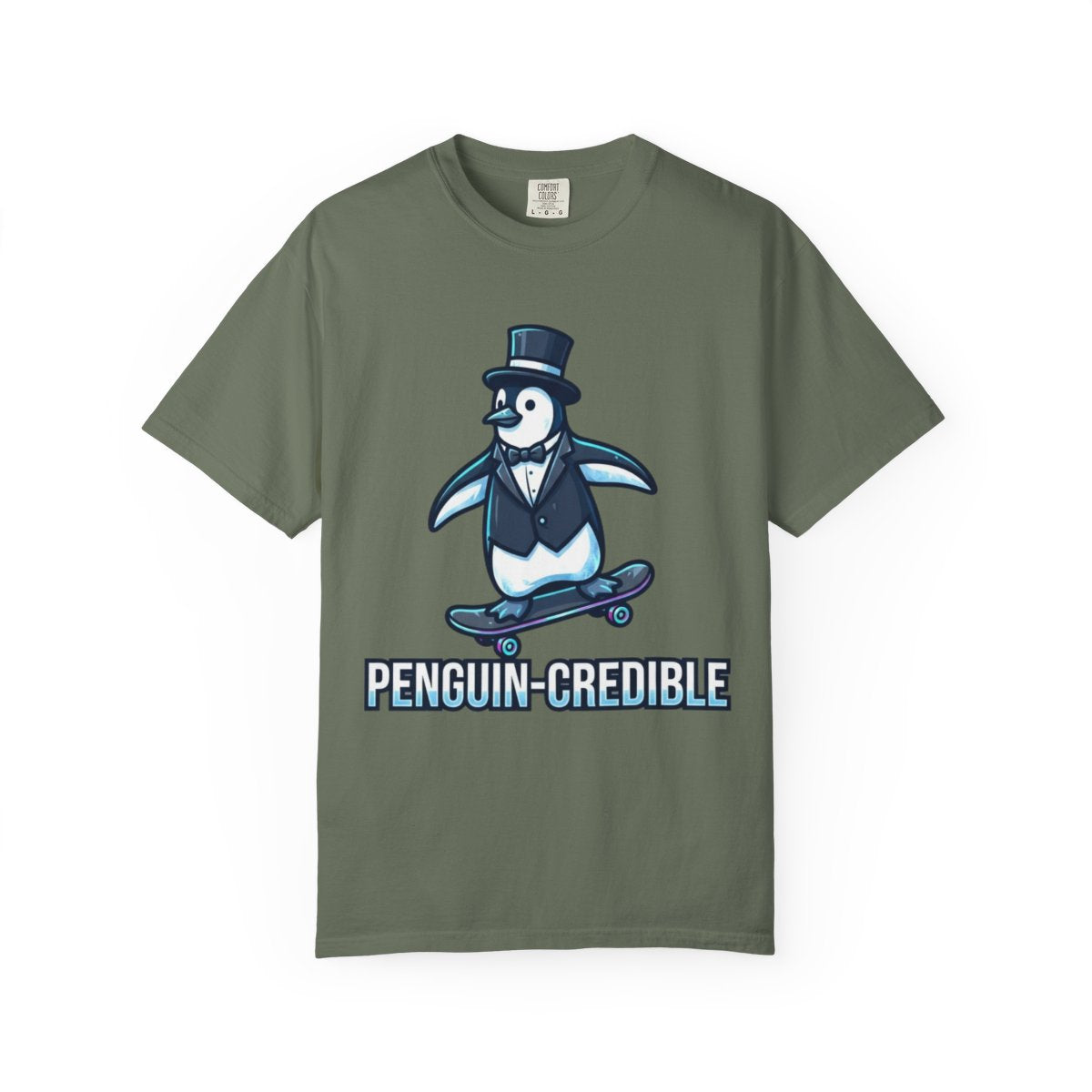 Color: Moss | Penguin Credible Unisex Garment-Dyed Tee