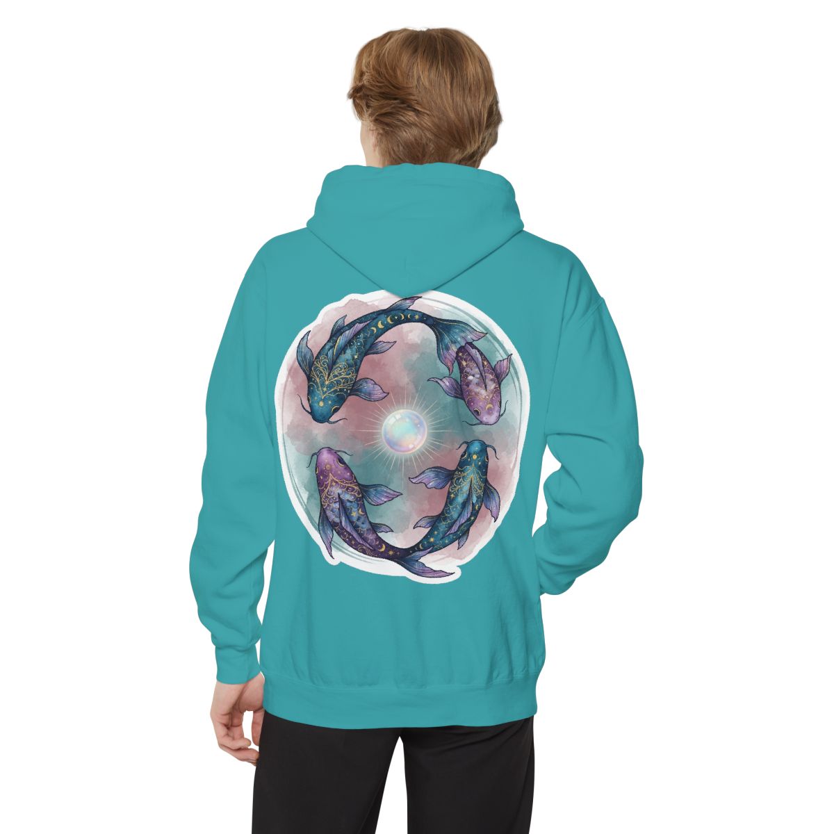 Color: Seafoam | Pisces The Infinite Fish Garment-Dyed Hoodie