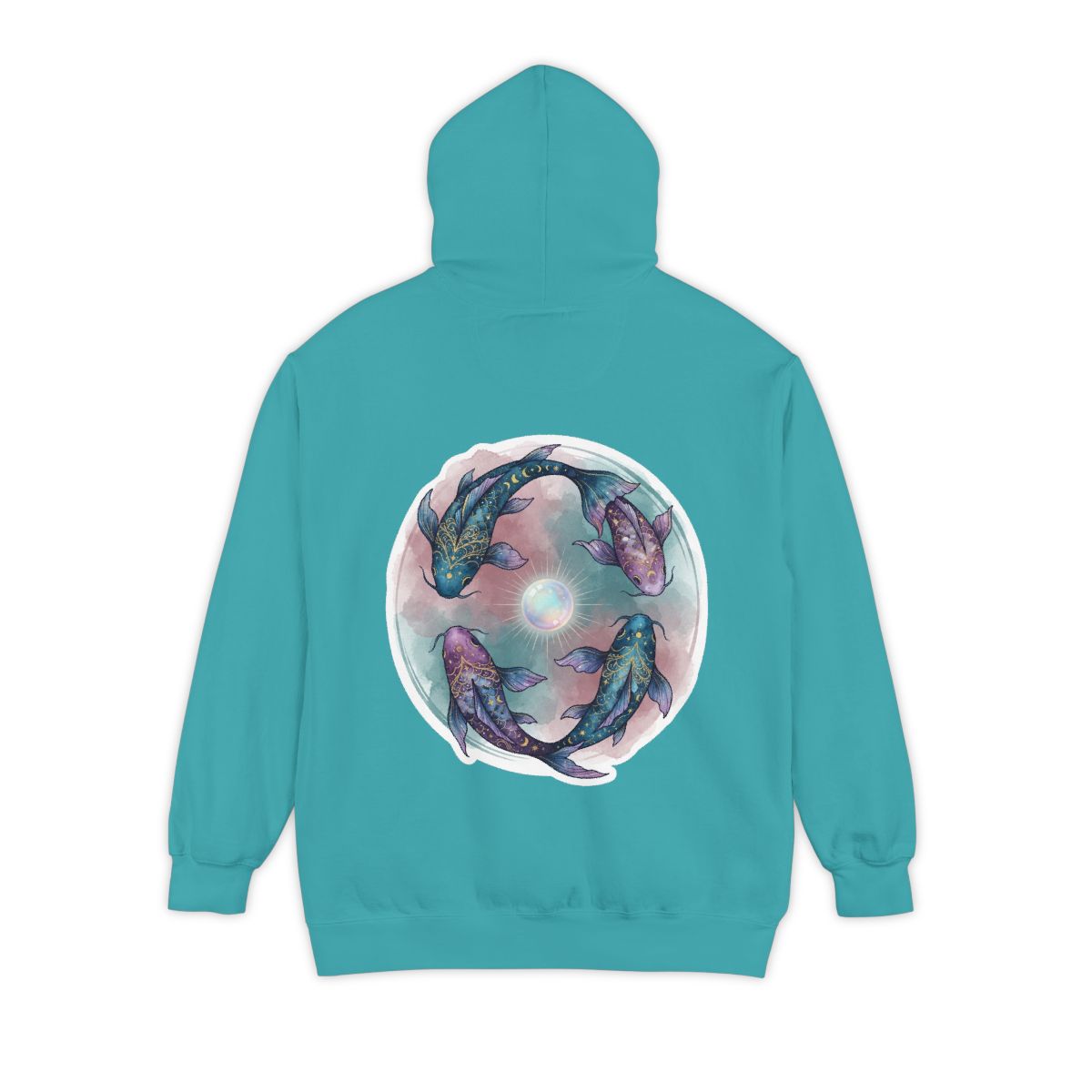Color: Seafoam | Pisces The Infinite Fish Garment-Dyed Hoodie