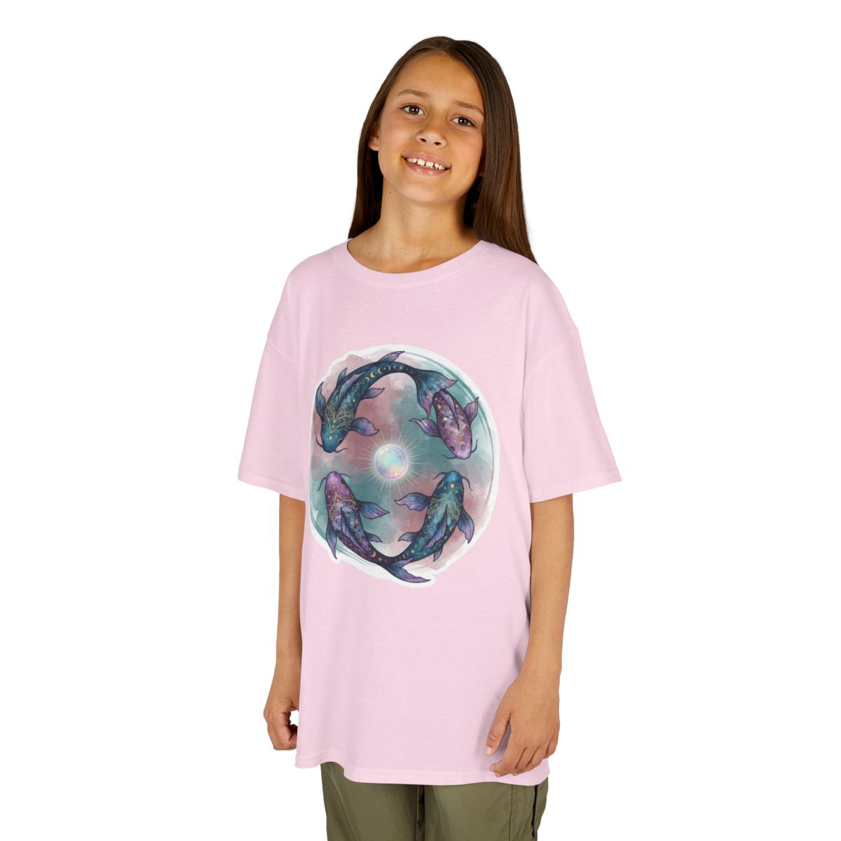 Color: Light Pink | Pisces The Infinite Fish Kids Tee