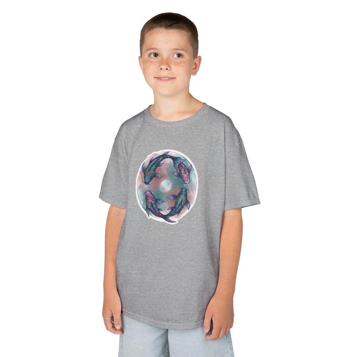 Color: Sport Grey | Pisces The Infinite Fish Kids Tee