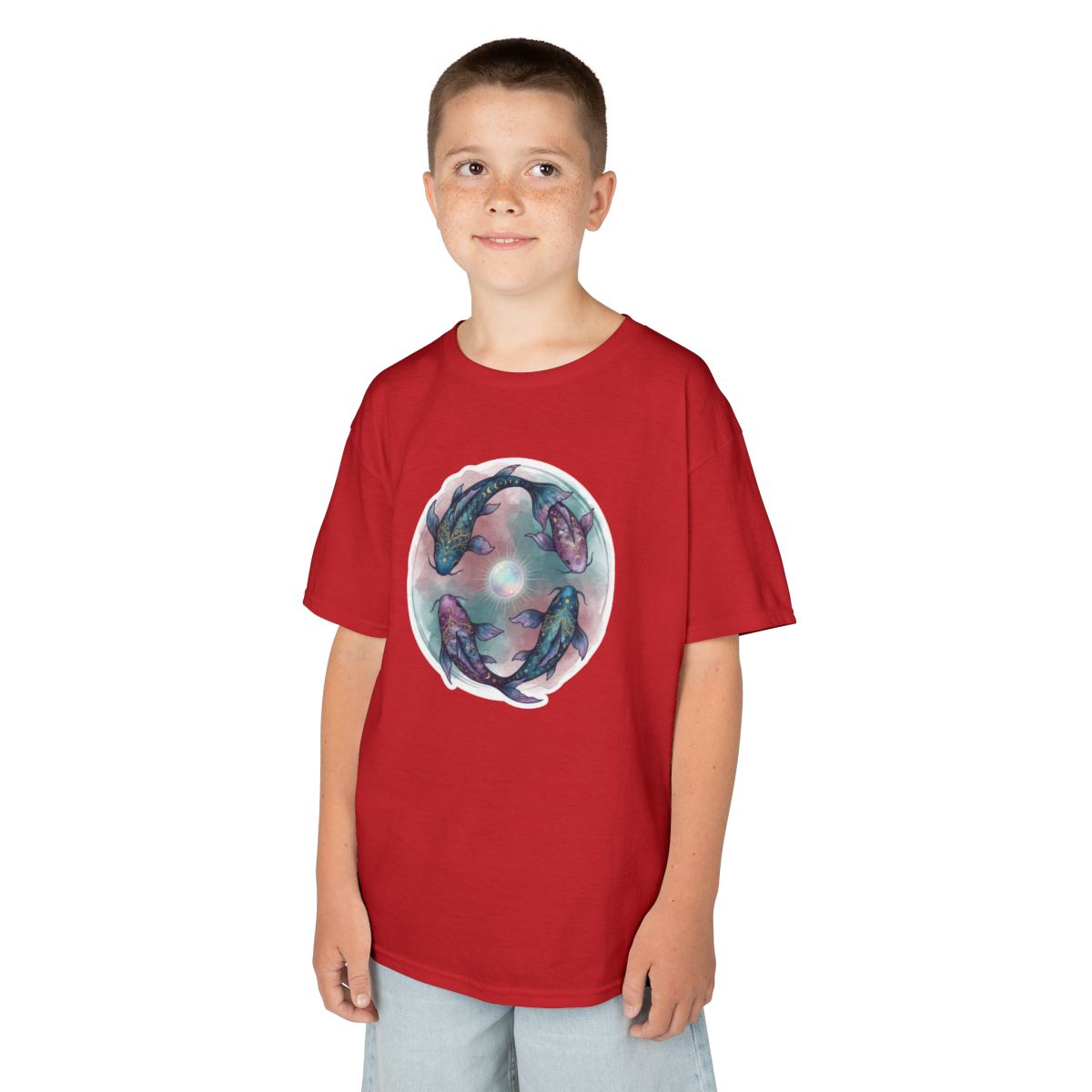 Color: Red | Pisces The Infinite Fish Kids Tee