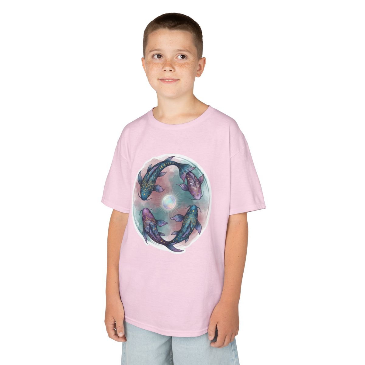 Color: Light Pink | Pisces The Infinite Fish Kids Tee