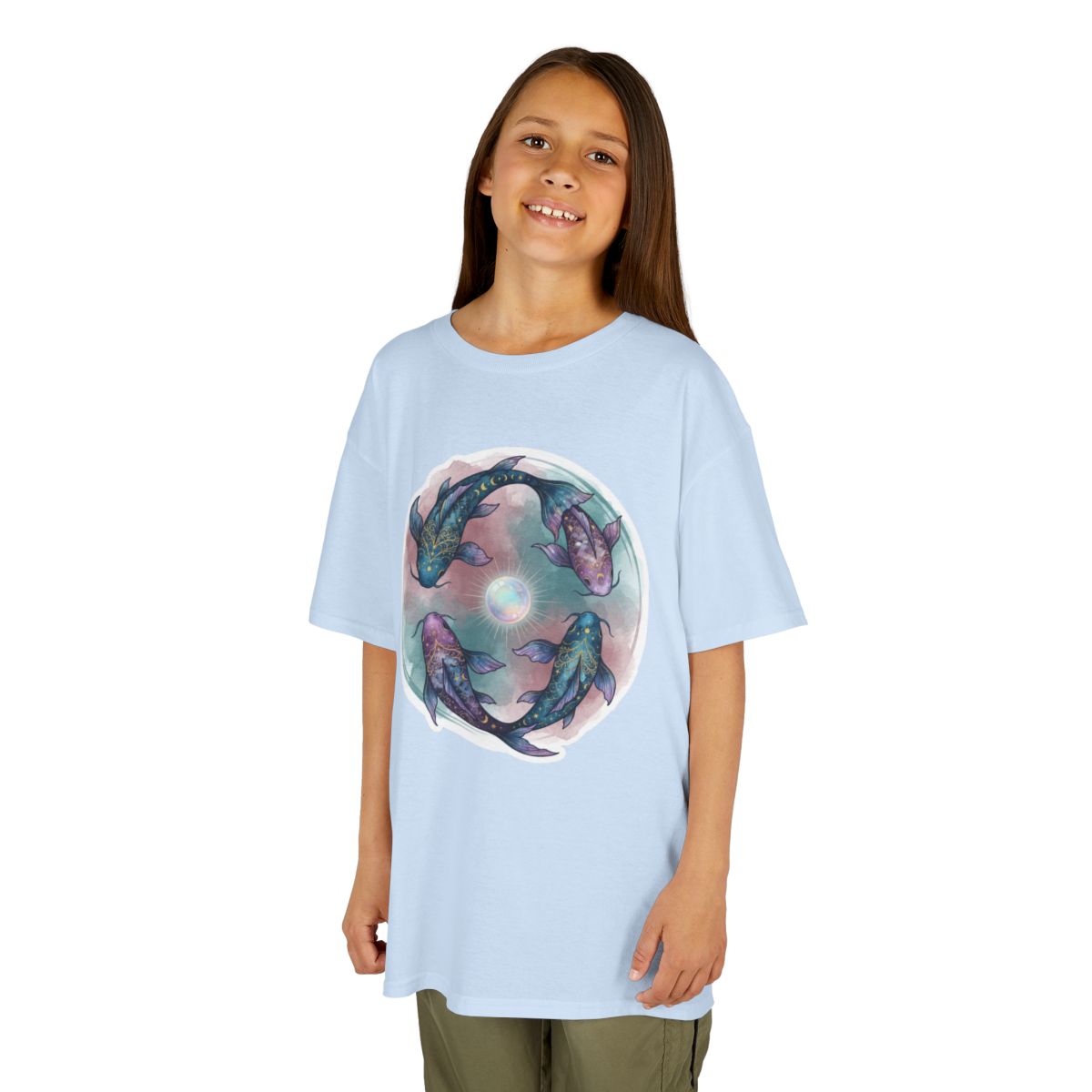Color: Light Blue | Pisces The Infinite Fish Kids Tee