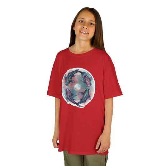 Color: Red | Pisces The Infinite Fish Kids Tee